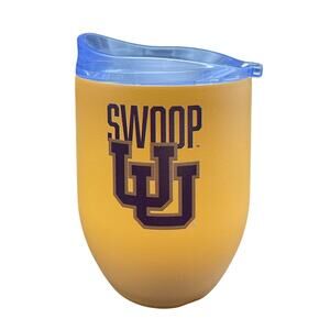 University Of Utah Utes Swoop Mug Powder Coat Curved 16oz Steel Beverage Mascot